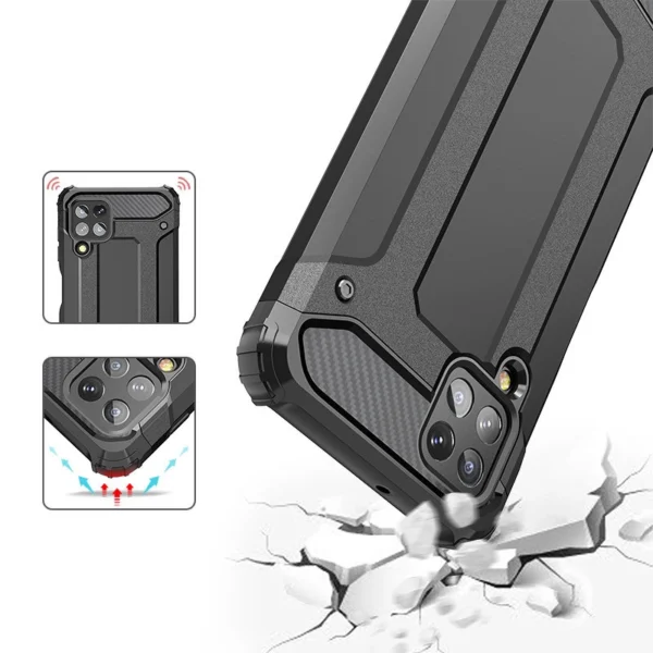 Hybrid Armor Case Tough Rugged Cover for Samsung Galaxy A22 4G blueeng