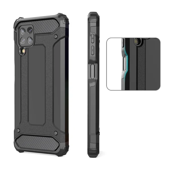 Hybrid Armor Case Tough Rugged Cover for Samsung Galaxy A22 4G blueeng
