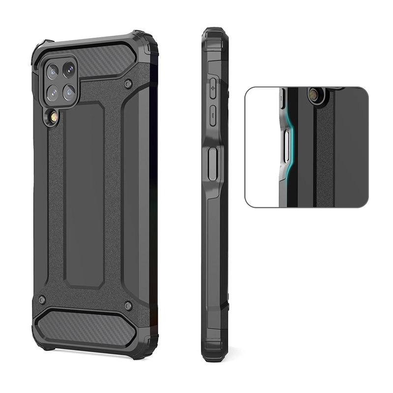 Hybrid Armor Case Tough Rugged Cover for Samsung Galaxy A22 4G blueeng
