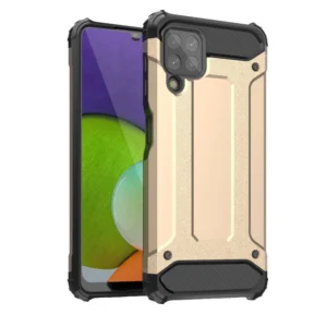 Hybrid Armor Case Tough Rugged Cover for Samsung Galaxy A22 4G goldeneng