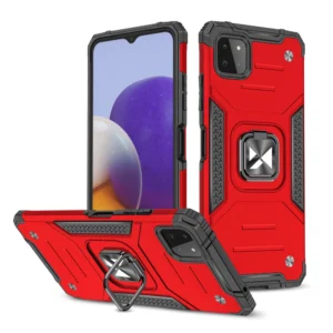 Wozinsky Ring Armor Case Kickstand Tough Rugged Cover for Samsung Galaxy A22 4G redeng