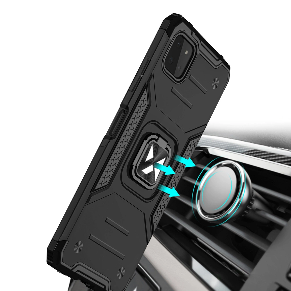 Wozinsky Ring Armor Case Kickstand Tough Rugged Cover for Samsung Galaxy A22 4G redeng