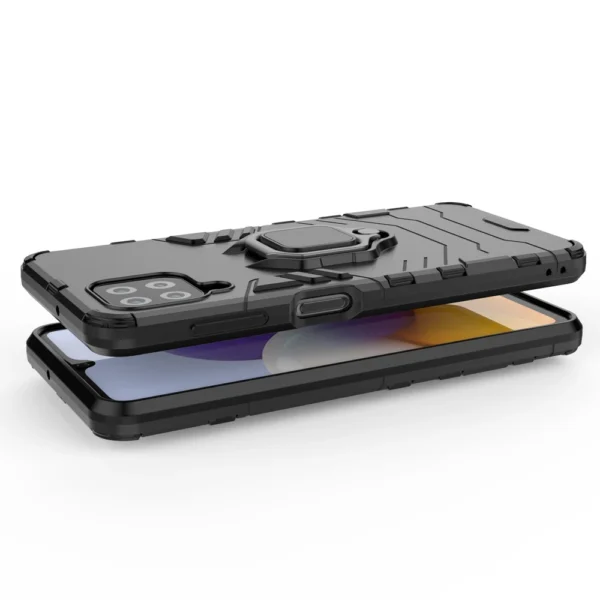 Ring Armor Case Kickstand Tough Rugged Cover for Samsung Galaxy A22 4G blueeng