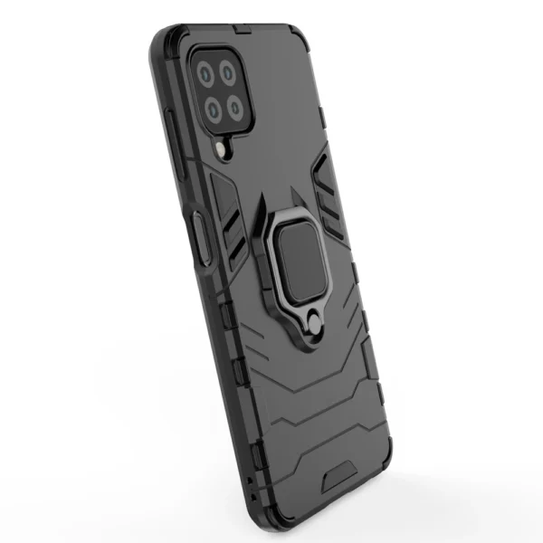 Ring Armor Case Kickstand Tough Rugged Cover for Samsung Galaxy A22 4G blueeng