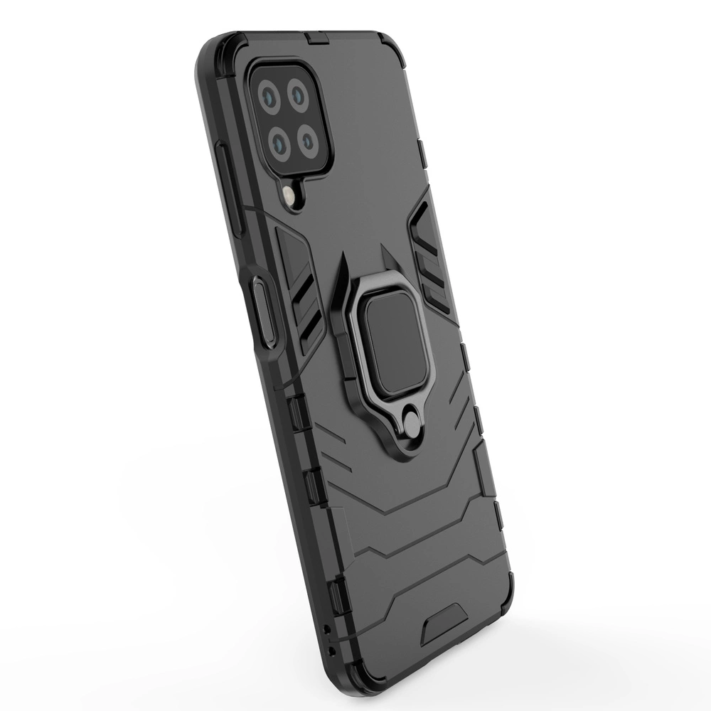 Ring Armor Case Kickstand Tough Rugged Cover for Samsung Galaxy A22 4G blueeng