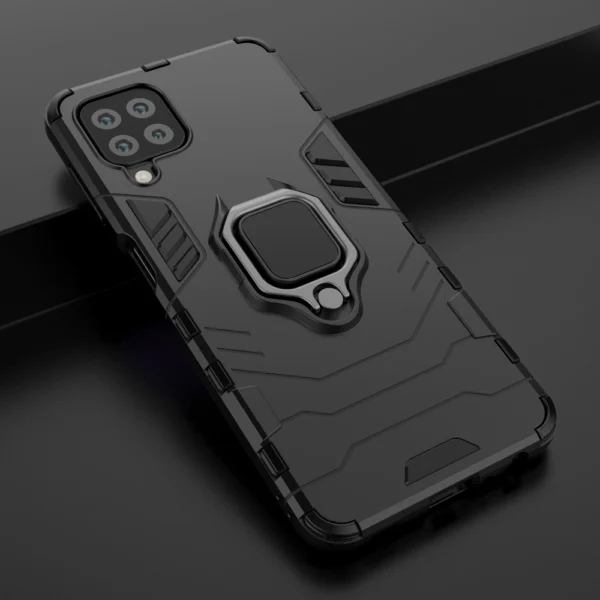 Ring Armor Case Kickstand Tough Rugged Cover for Samsung Galaxy A22 4G blueeng