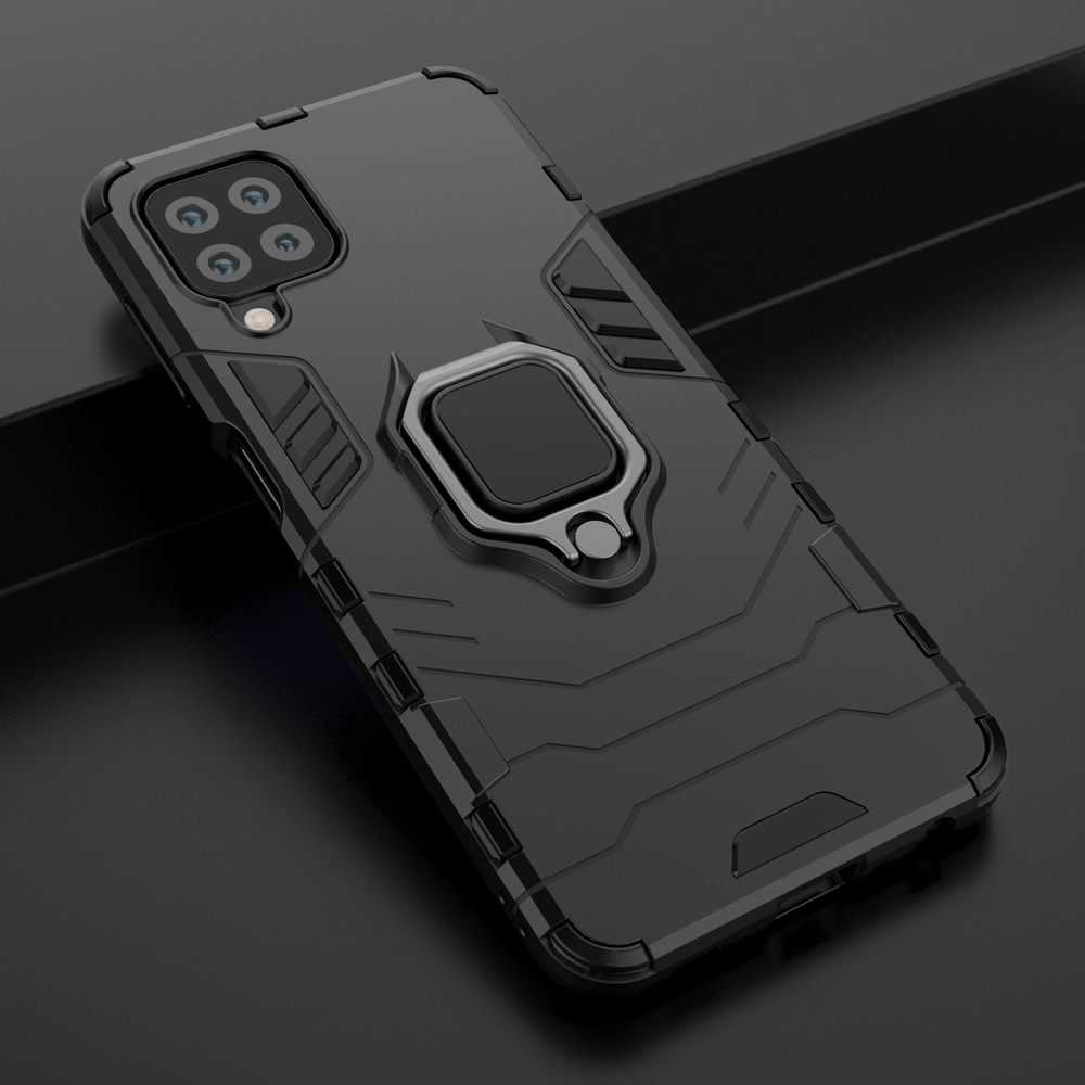 Ring Armor Case Kickstand Tough Rugged Cover for Samsung Galaxy A22 4G blueeng