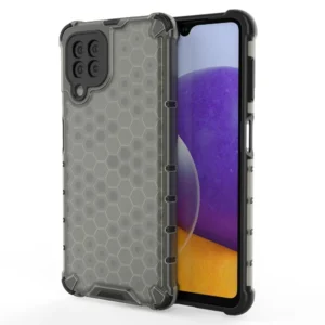 Honeycomb Case armor cover with TPU Bumper for Samsung Galaxy A22 4G blackeng