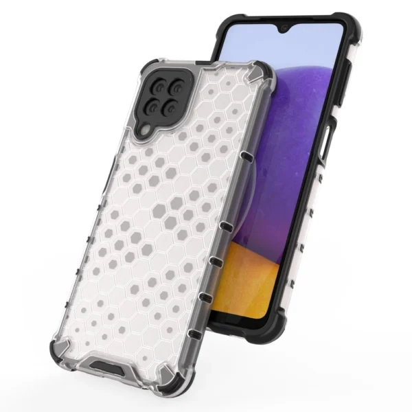 Honeycomb Case armor cover with TPU Bumper for Samsung Galaxy A22 4G blackeng