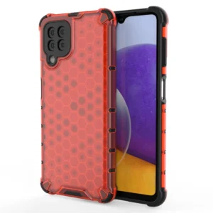 Honeycomb Case armor cover with TPU Bumper for Samsung Galaxy A22 4G redeng
