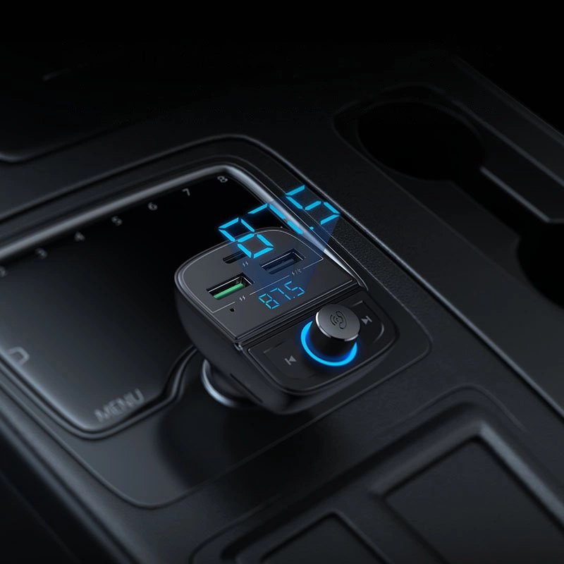 Ugreen FM Transmitter Bluetooth 5.0 MP3 car charger 3x USB TF micro SD 4.8 A black (CD229)eng