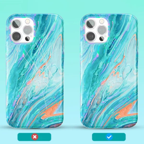 Kingxbar Watercolor Series color case for iPhone 12 Pro Max pink-greeneng