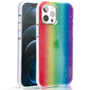 Kingxbar Ombre Case Back Cover for iPhone 12 Pro Max multicoloureng