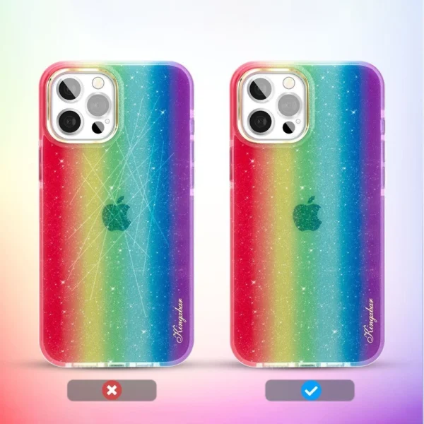 Kingxbar Ombre Case Back Cover for iPhone 12 Pro Max multicoloureng
