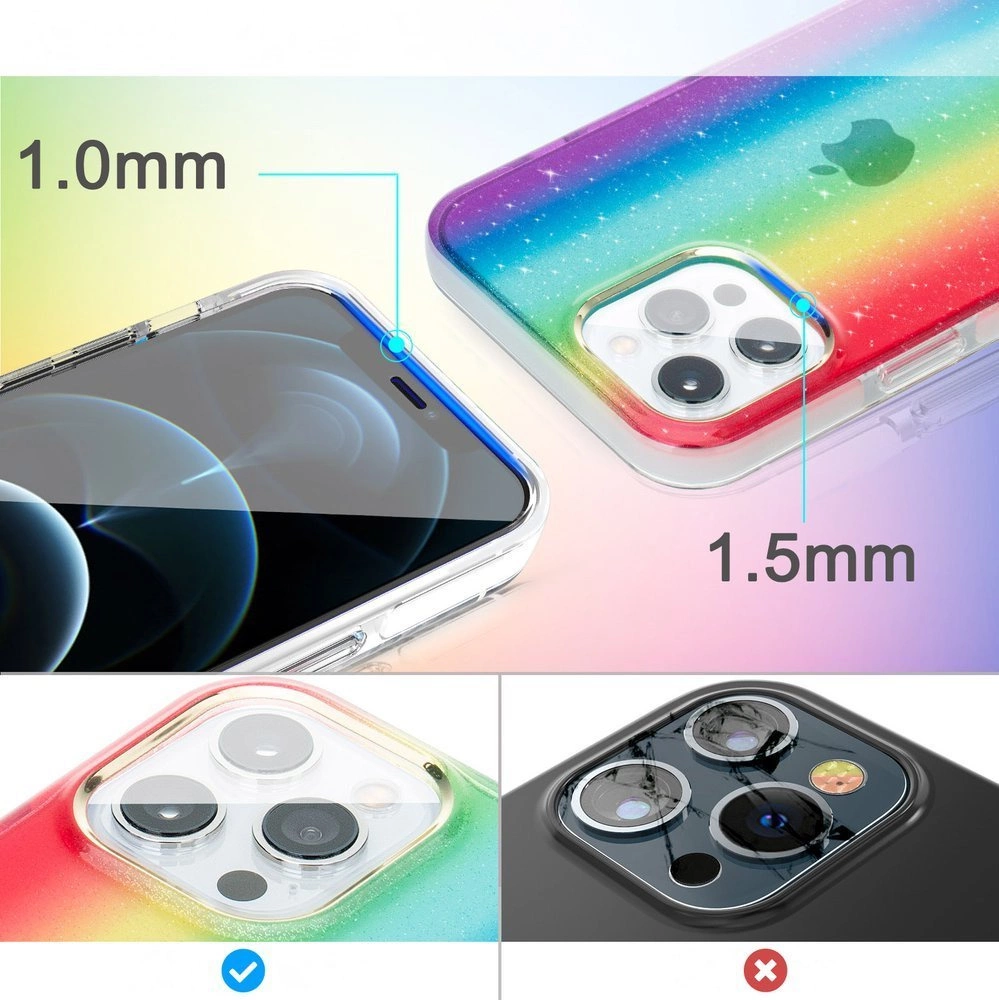 Kingxbar Ombre Case Back Cover for iPhone 12 Pro Max multicoloureng