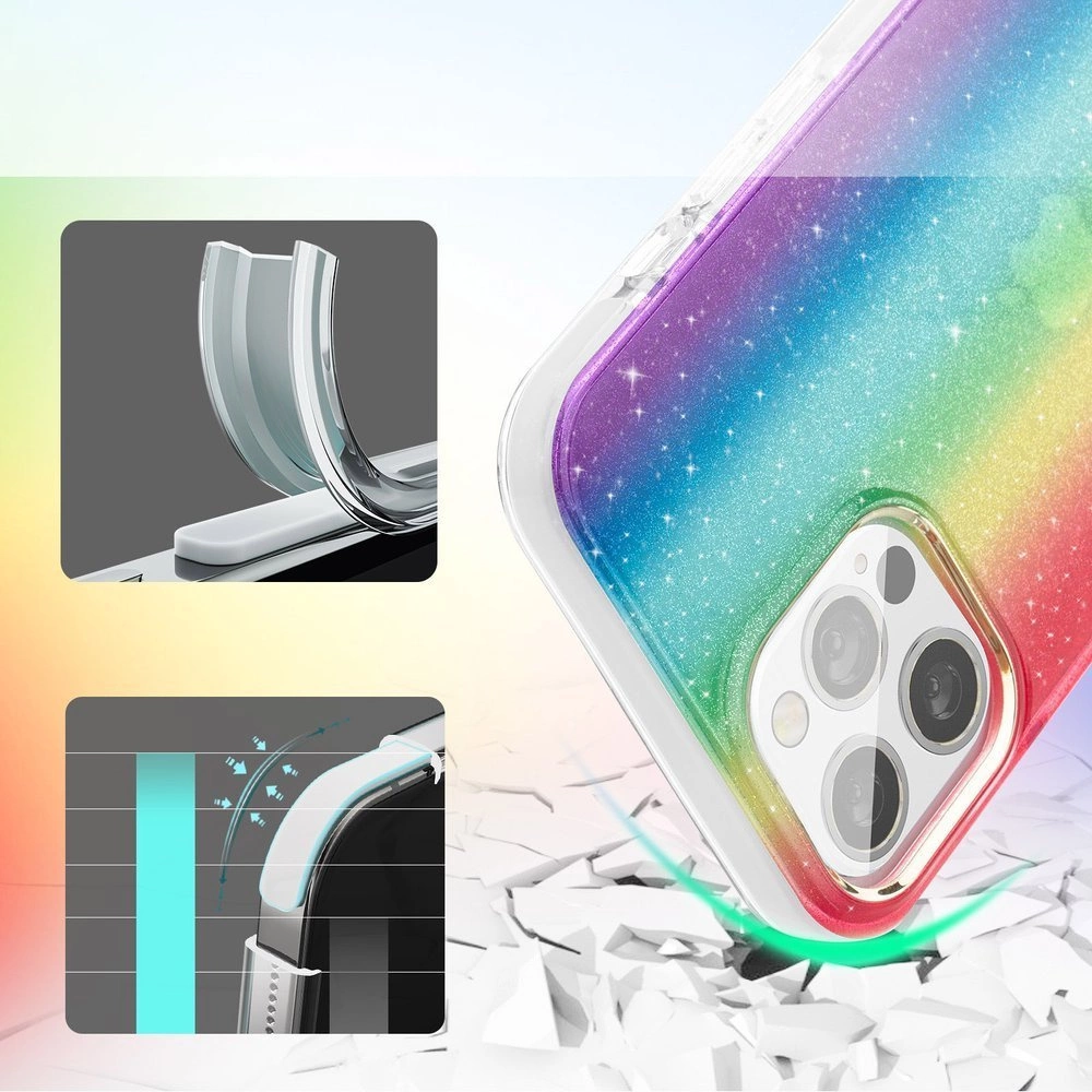 Kingxbar Ombre Case Back Cover for iPhone 12 Pro Max multicoloureng
