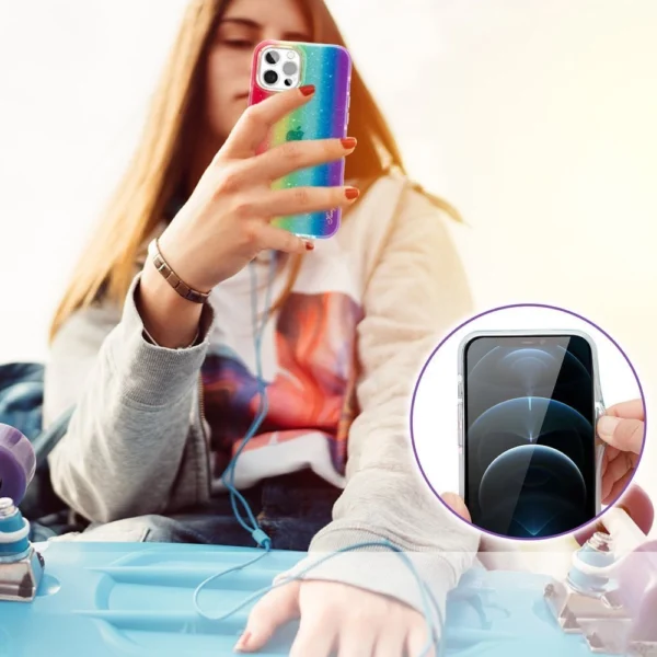 Kingxbar Ombre Case Back Cover for iPhone 12 Pro Max multicoloureng