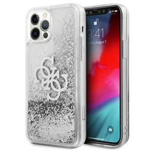 Guess GUHCP12LLG4GSI iPhone 12 Pro Max 6.7" silver/silver hardcase 4G Big Liquid Glittereng