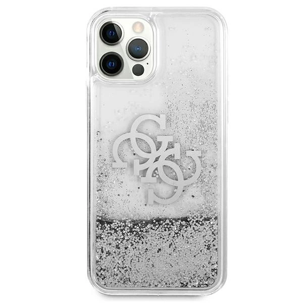 Guess GUHCP12LLG4GSI iPhone 12 Pro Max 6.7" silver/silver hardcase 4G Big Liquid Glittereng