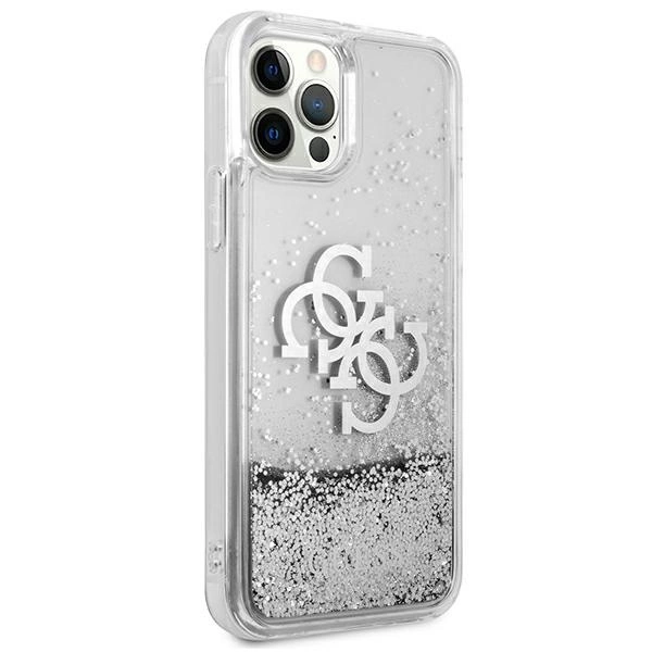 Guess GUHCP12LLG4GSI iPhone 12 Pro Max 6.7" silver/silver hardcase 4G Big Liquid Glittereng