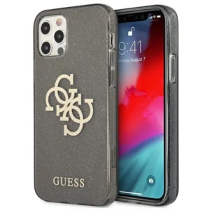 Guess GUHCP12LPCUGL4GBK iPhone 12 Pro Max 6.7" black/black hard case Glitter 4G Big Logoeng