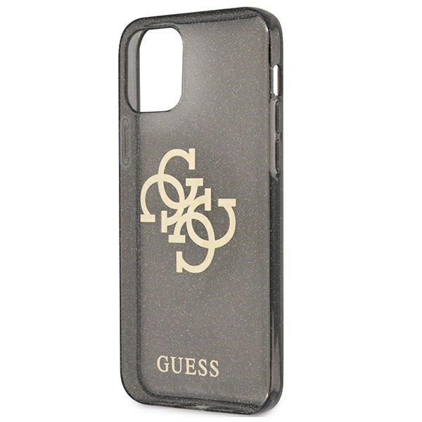 Guess GUHCP12LPCUGL4GBK iPhone 12 Pro Max 6.7" black/black hard case Glitter 4G Big Logoeng