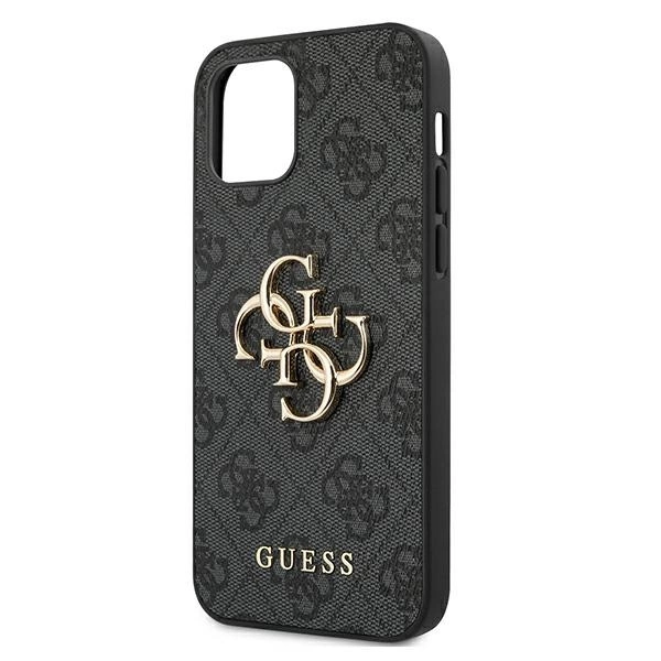 Guess GUHCP12M4GMGGR iPhone 12/12 Pro 6,1" szary/grey hardcase 4G Big Metal Logoeng