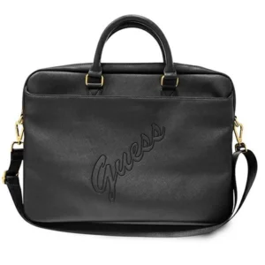 Guess Saffiano Script bag for a 16" laptop - blackeng