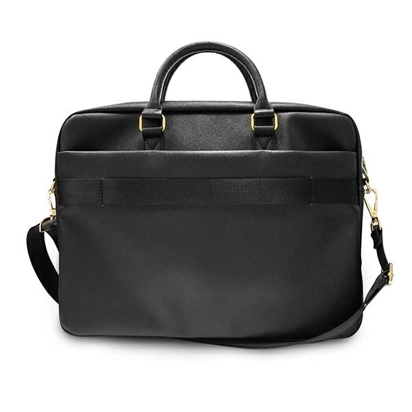 Guess Saffiano Script bag for a 16" laptop - blackeng
