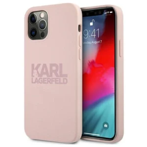 Karl Lagerfeld KLHCP12LSTKLTLP iPhone 12 Pro Max 6,7" Silicone Stack Logo różowy/pinkeng