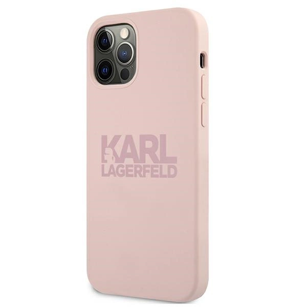 Karl Lagerfeld KLHCP12LSTKLTLP iPhone 12 Pro Max 6,7" Silicone Stack Logo różowy/pinkeng