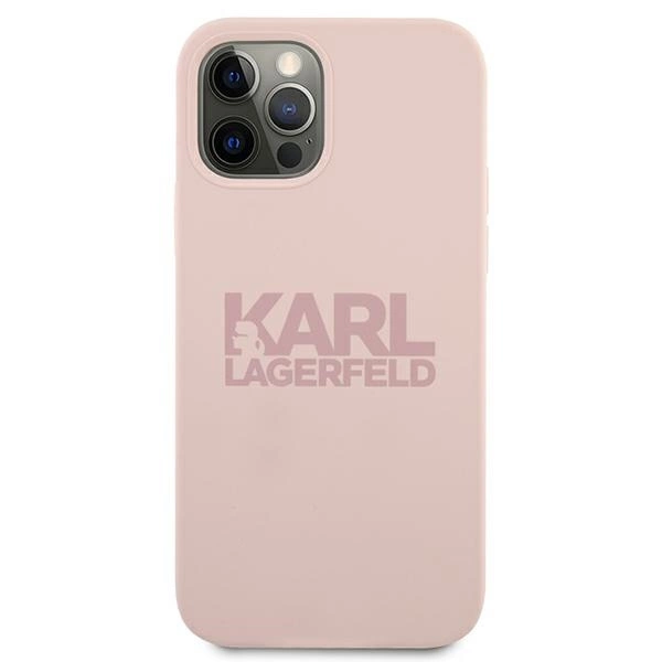 Karl Lagerfeld KLHCP12LSTKLTLP iPhone 12 Pro Max 6,7" Silicone Stack Logo różowy/pinkeng