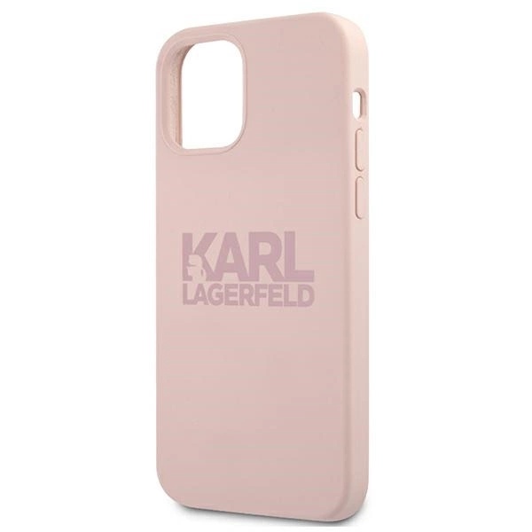 Karl Lagerfeld KLHCP12LSTKLTLP iPhone 12 Pro Max 6,7" Silicone Stack Logo różowy/pinkeng