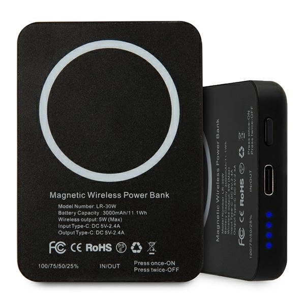 Karl Lagerfeld Powerbank indukcyjny KLPBMSOIBK 3000mAh MagSafeeng