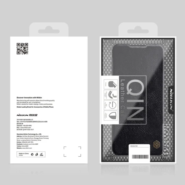 Nillkin Qin leather holster case for Samsung Galaxy A03s blackeng