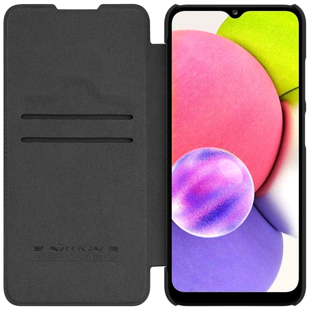 Nillkin Qin leather holster case for Samsung Galaxy A03s blackeng