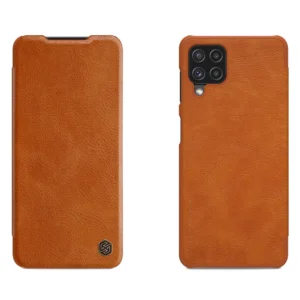 Nillkin Qin leather holster case for Samsung Galaxy A22 4G browneng
