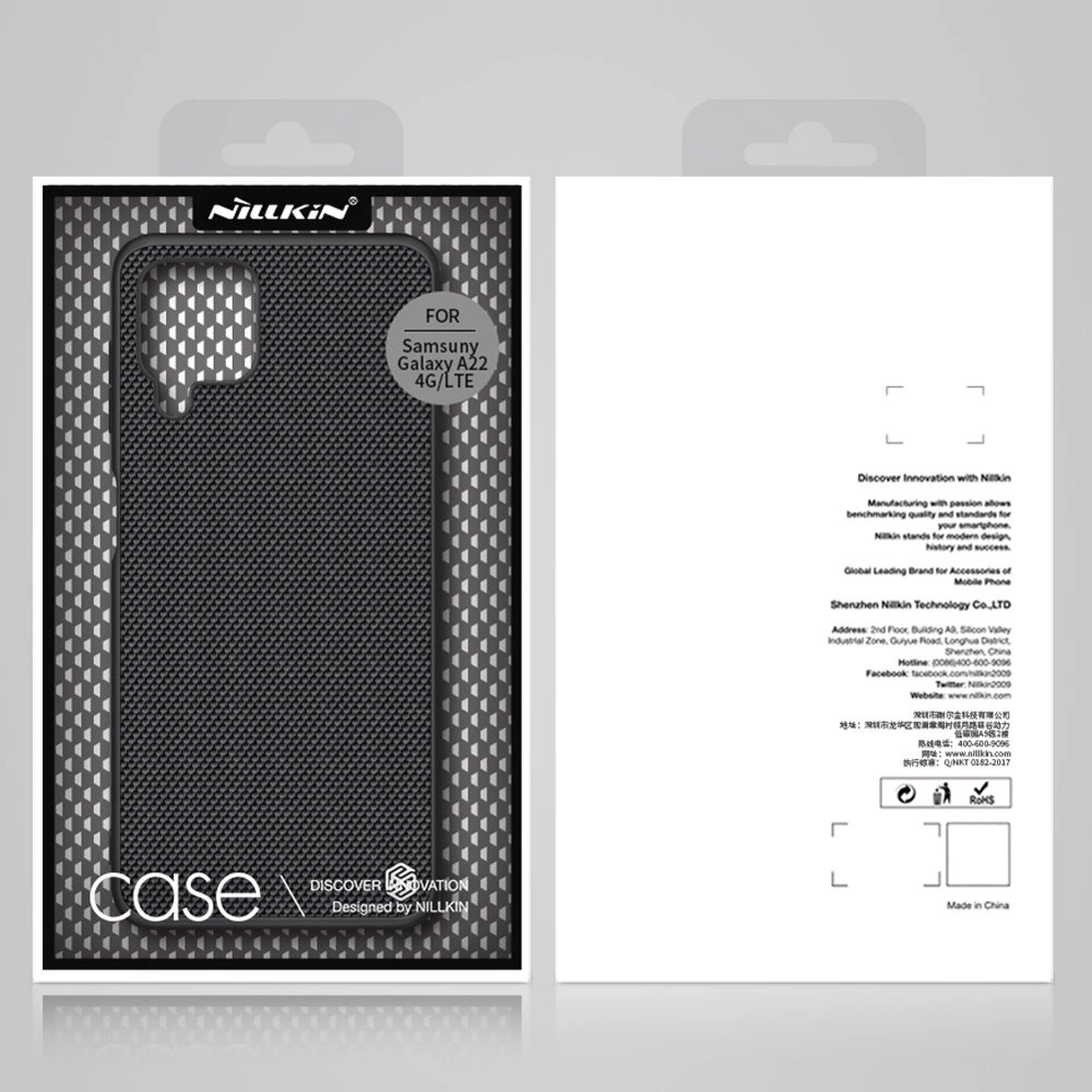 Nillkin Textured Case durable reinforced case with gel frame and nylon back for Samsung Galaxy A22 4G blackeng