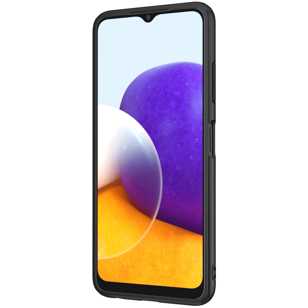 Nillkin Textured Case durable reinforced case with gel frame and nylon back for Samsung Galaxy A22 4G blackeng