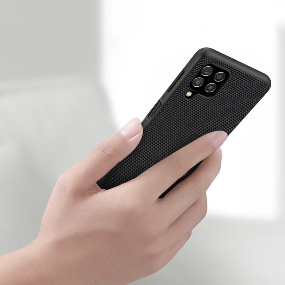 Nillkin Textured Case durable reinforced case with gel frame and nylon back for Samsung Galaxy A22 4G blackeng