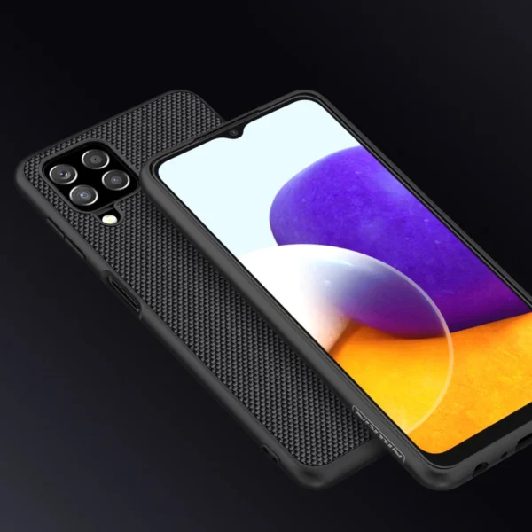 Nillkin Textured Case durable reinforced case with gel frame and nylon back for Samsung Galaxy A22 4G blackeng