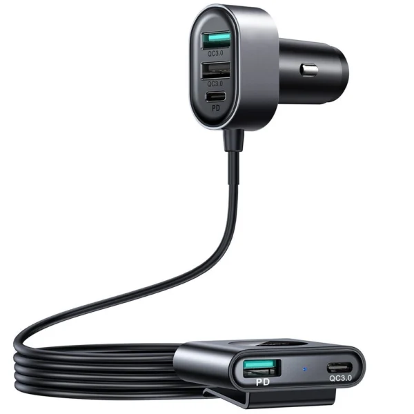 Joyroom car charger 2xPD + 2xQC3.0 72W 1.5m black (JR-CL05)eng