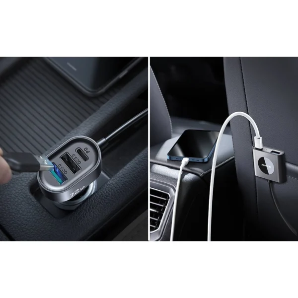 Joyroom car charger 2xPD + 2xQC3.0 72W 1.5m black (JR-CL05)eng