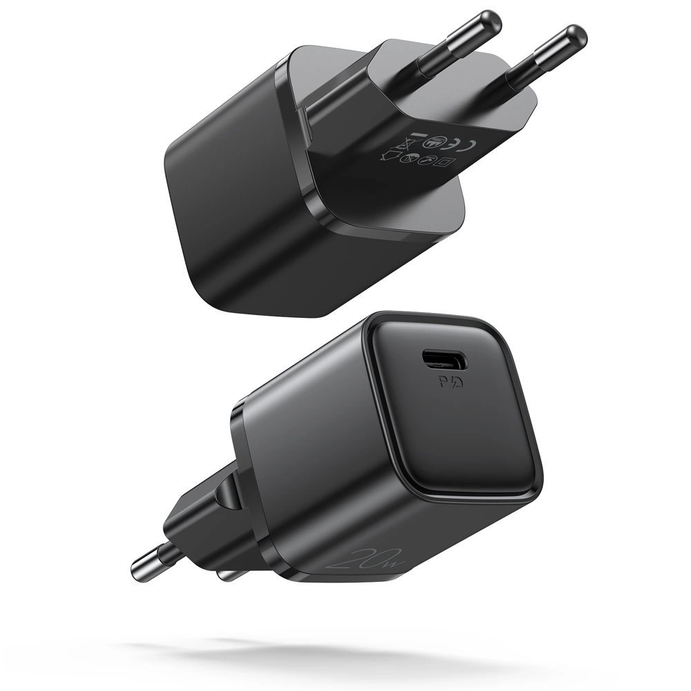Joyroom fast wall charger USB Type C 20W Power Delivery Quick Charge 3.0 AFC black (L-P202)eng