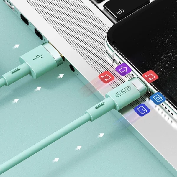 Joyroom Liquid Silicone Data Cable N2 USB-A / Lightning 2.4A 1.2m - Whiteeng