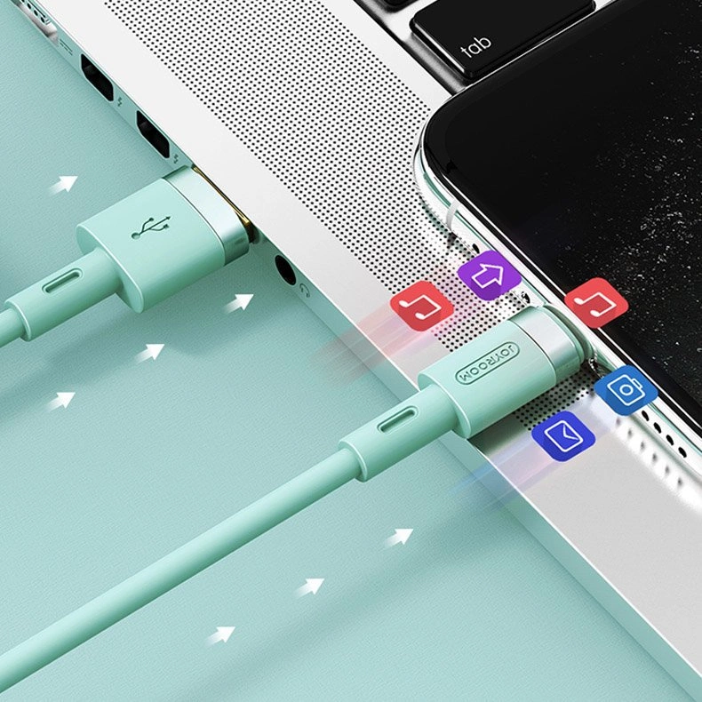 Joyroom Liquid Silicone Data Cable N2 USB-A / Lightning 2.4A 1.2m - Whiteeng