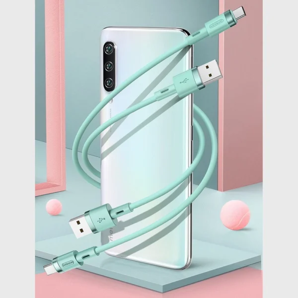 Joyroom Liquid Silicone Data Cable N2 USB-A / USB-C 2.4A 1.2 m - whiteeng