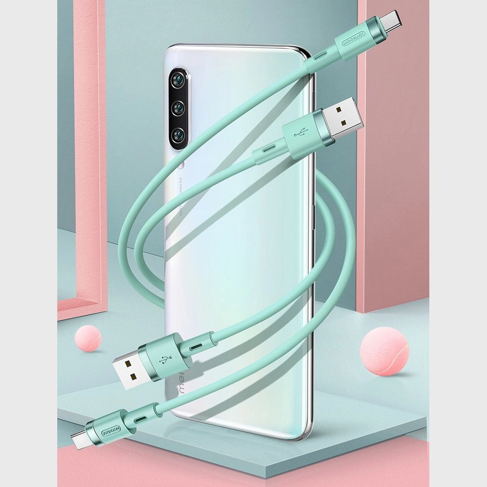 Joyroom Liquid Silicone Data Cable N2 USB-A / USB-C 2.4A 1.2 m - whiteeng
