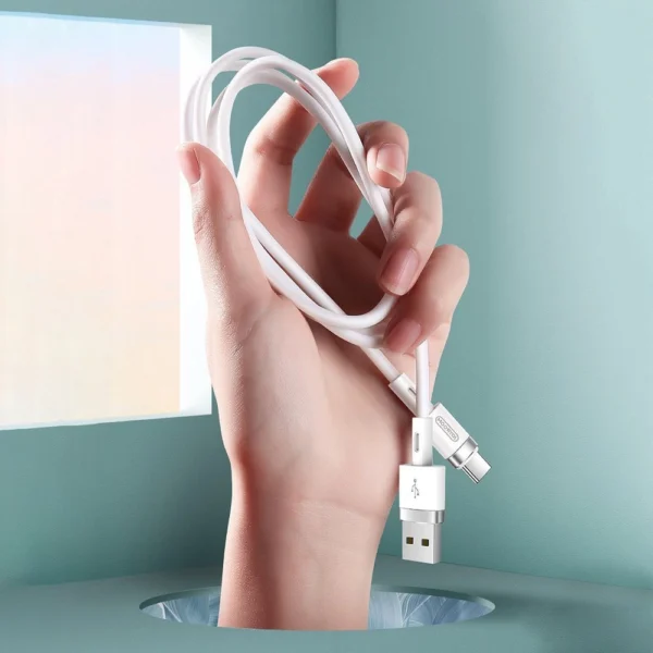 Joyroom Liquid Silicone Data Cable N2 USB-A / USB-C 2.4A 1.2 m - whiteeng