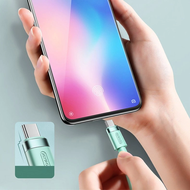 Joyroom Liquid Silicone Data Cable N2 USB-A / USB-C 2.4A 1.2 m - whiteeng
